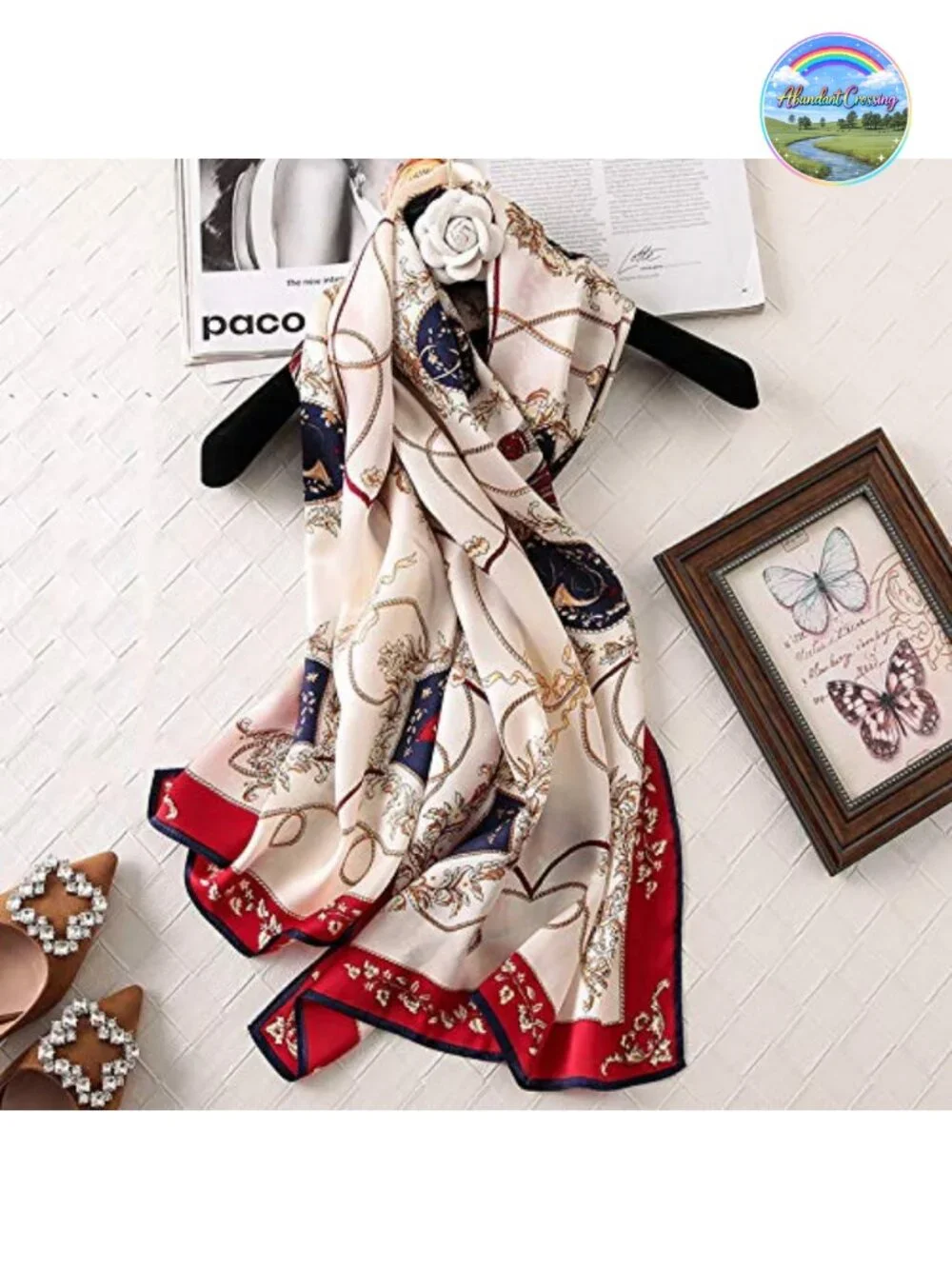 100% Mulberry Silk Long Oblong Scarf Shawl Wrap for Women | Lightweight
